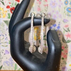 Lisa Freede Silver Crystal Drop Earrings